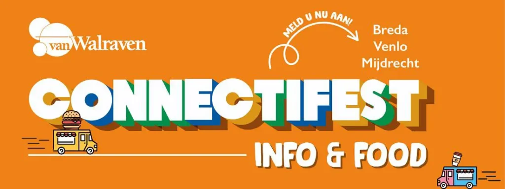 Connectifest - Info & Food. Breda, Venlo en Mijdrecht. Kijk hier voor meer info!